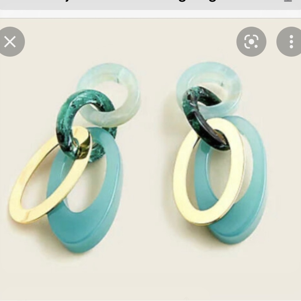 J.crew Made-in-Italy acetate interlocking oval earrings